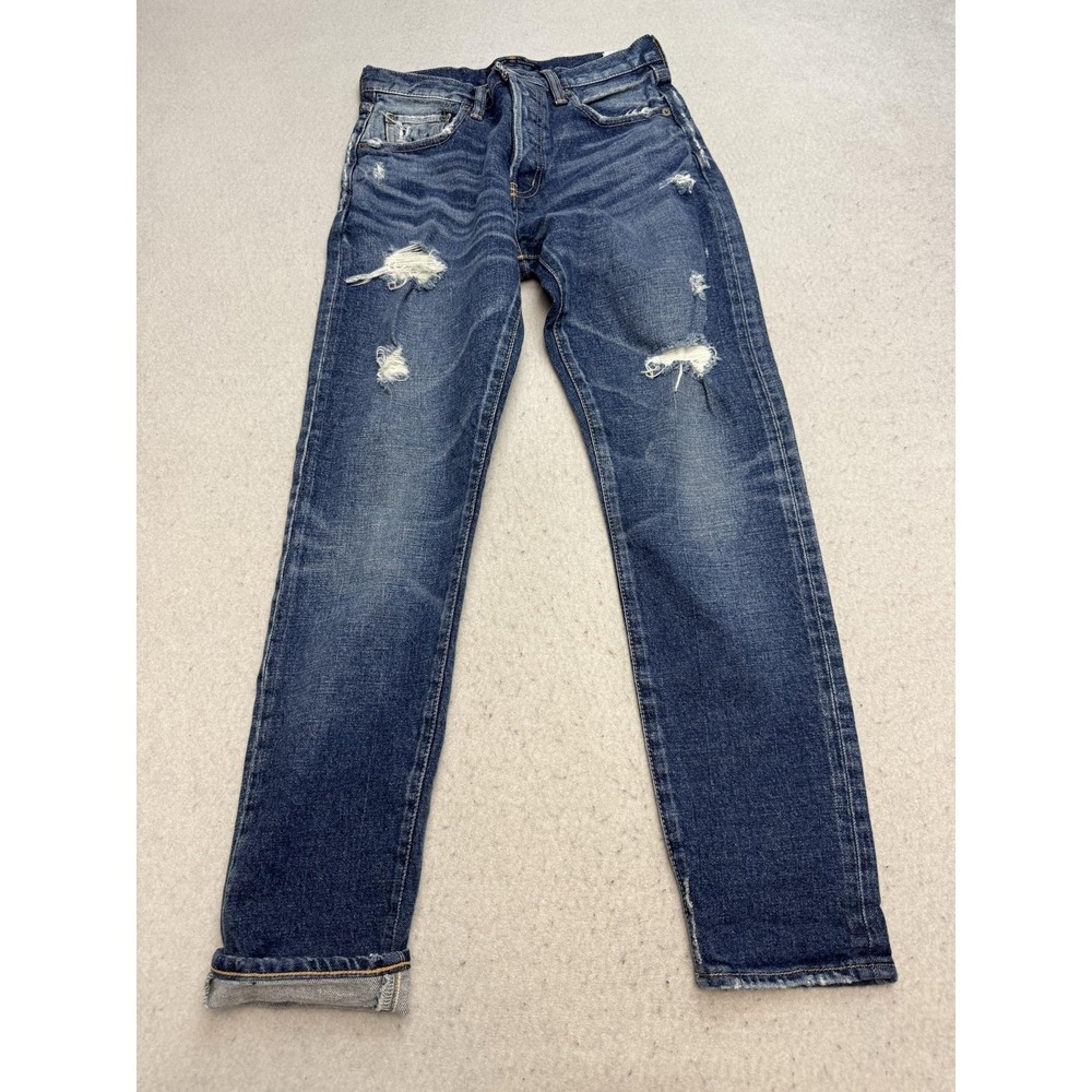 Moussy Vintage Howa Japan Made Jeans Womens 25 Blue Med Wash Distressed